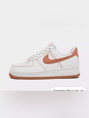Nike Air Force 1 Low White with Copper Swoosh